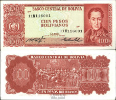 Bolivien Pick-Nr: 164a Bankfrisch 1983 100 Pesos Boliv. - Bolivie