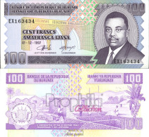 Burundi Pick-Nr: 37b Bankfrisch 1997 100 Francs - Burundi