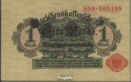 Deutsches Reich RosbgNr: 51c, Mit Unterdruck Rotes Siegel Bankfrisch 1914 1 Mark - Autres & Non Classés