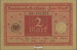 Deutsches Reich RosbgNr: 65b, Rote Druckfarbe Braunes Siegel Bankfrisch 1920 2 Mark - 2 Mark