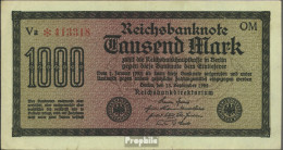 Deutsches Reich RosbgNr: 75q, Wasserzeichen Wellen 6stellige Kontrollnummer Bankfrisch 1922 1.000 Mark - 1000 Mark