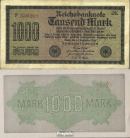 Deutsches Reich Rosenbg: 75g Wasserzeichen Mäander Bankfrisch 1922 1.000 Mark - 1000 Mark