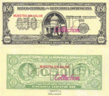 Dominikanische Republik Pick-Nr: 90s Bankfrisch 1961 50 Centavos Oro - Dominicaine