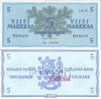 Finnland Pick-Nr: 106Aa Bankfrisch 1963 5 Markkaa - Finlandia