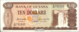 Guyana Pick-Nr: 23e Bankfrisch 1989 10 Dollars - Französich-Guyana