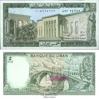 Libanon Pick-Nr: 62d Bankfrisch 1986 5 Livres - Liban