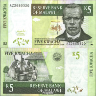 Malawi Pick-Nr: 36b Bankfrisch 2004 5 Kwacha - Malawi