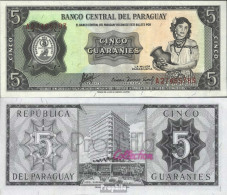 Paraguay Pick-Nr: 195b Bankfrisch 1952 5 Guaranies - Paraguay