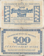 Sachsen Rosenbg: SAX11b Länderbanknote Sachsen, KN Rot, Serie: B,D Stark Gebraucht (IV) 1922 500 Mark - Sonstige & Ohne Zuordnung