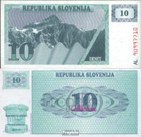 Slowenien Pick-Nr: 4a Bankfrisch 1990 10 Tolarjev - Slovenia