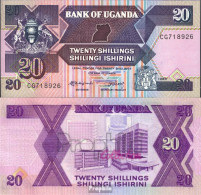 Uganda Pick-Nr: 29b Bankfrisch 1988 20 Shillings - Oeganda