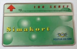 ICELAND - Mint - L&G - 208A - Simakort - Green Bubbles - 100 Units - ICE04 - Islanda