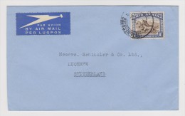 ENVELOPPE JOHANNESBURG 1951 VERS LUCERNE SWITZERLAND - PAR AVION BY AIR MAIL PER LUGPOS - 2 Scans - - Lettres & Documents