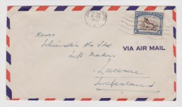 ENVELOPPE JOHANNESBURG 6 JUIN 1947 VERS LUCERNE SWITZERLAND - VIA AIR MAIL  - 2 Scans - - Covers & Documents