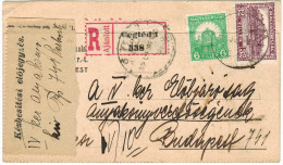 UNGHERIA - Hungary - Magyar - Ungarn - 1930 - Registered - 32 + 6 - Viaggiata Da Cegléd Per Budapest, Hungary - Briefe U. Dokumente