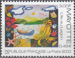 Mayotte 2000 Yvert 84 Neuf ** Cote (2015) 2.10 Euro Dessin L´île Au Lagon - Unused Stamps