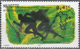 Mayotte 2002 Yvert 128 Neuf ** Cote (2015) 1.80 Euro Athlétisme - Nuevos