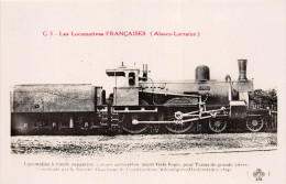 Les Locomotives Françaises (Alsace - Lorraine) Loco à Simple Expansion , 4 Roues Accouplées  - Chemin De Fer, Train - Eisenbahnen