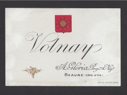 Etiquette De Vin  De  Bourgogne  -   Volnay   -  ND Années 30/40 ? -  A. Gloria à Beaune (21) - Bourgogne