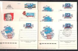 Lot 239 Stamps Exsist Only On This Postcards   Limited Edition  6 Postcards MNH&used Stempel  Of First Day - Russie