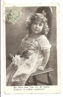 Enfants - Série  De 5 Cartes -  Superbe Fillette Et Son Bouquet De Fleurs Porteur De Messages - Collections, Lots & Séries