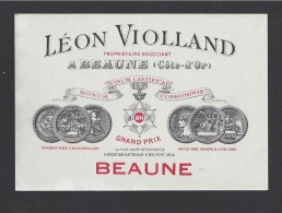 Etiquette De Vin Bougogne -  Beaune -  ND 20/30 ? -   Léon Violland à Beaune (21) - Bourgogne