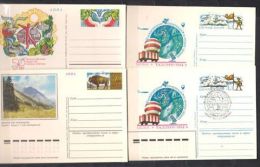 Lot 241 Stamps Exsist Only On This Postcardss   Limited Edition  4 Postcards MNH & Used Stamp Of First Day - Rusia