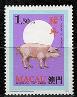 (cl 17 - P34)  Macao** (ref. Michel Au Dos) N° 792 - Année Lunaire Chinoise Du Cochon - - Blocks & Sheetlets