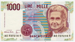 1000 LIRE, ITALY 18-12-1995 SERIE - E (FDS - UNC) "Firme - Sign. Fazio-Amici" - 1000 Liras