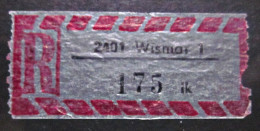 R Zettel Einschreibezettel DDR 2401 Wismar 1 - Non Classificati