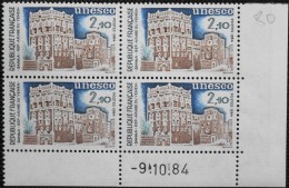 FRANCE COIN DATE Du 9.10.84  - 4 TIMBRES De SERVICE NEUFS** N° 80 Y&T : 7,00€ - 1980-1989