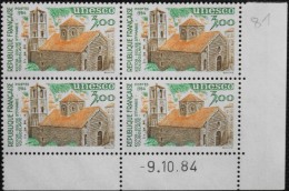 FRANCE COIN DATE Du 9.10.84  - 4 TIMBRES De SERVICE NEUFS** N° 81 Y&T : 11,00€ - 1980-1989