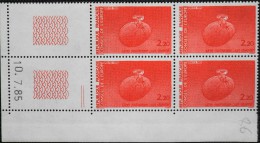 FRANCE COIN DATE Du 10.7.85  - 4 TIMBRES De SERVICE NEUFS** N° 86 Y&T : 8,00€ - 1980-1989