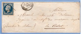 Lettre Affranchie N° 14A- Napoléon III -  Lozange A00 -Cachet à Date Armée D´Orient  27.11.1855 - Sellos De La Armada (antes De 1900)