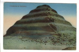 2 CPSM  PYRAMIDE Et HELIOPOLIS (Egypte) - Pyramide De Sakaran, Obélisque D'Héliopolis - Piramiden