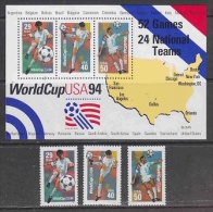 USA 1994 World Cup USA 94 Football 3v + M/s ** Mnh (19399) - 1994 – Stati Uniti