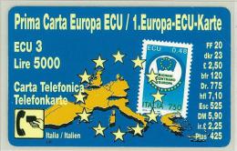 Carte Telefoniche: Prima Carta Europea ECU - AA  - Nuova - 5000 - Mantegazza - Privées - Hommages