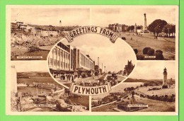 GREETINGS FROM PLYMOUTH .... / Carte écrite En 1953 - Plymouth