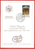 LIECHTENSTEIN CARTOLINA - 1992 - Natale - Auguri - Servizio Filatelico Ufficiale - ANNULLO VADUZ 07 - 12 - 1992 - Storia Postale