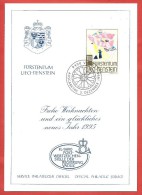 LIECHTENSTEIN CARTOLINA - 1994 - Natale - Auguri - Servizio Filatelico Ufficiale - ANNULLO VADUZ 05 - 12 - 1994 - Lettres & Documents