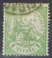 Sello 1 Pts Alegoria Justicia, Fechador CERTIFICADO, Num 150 º - Used Stamps