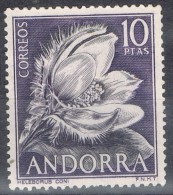 Sello ANDORRA Española, 10 Pts Flora, Num 71 * - Used Stamps