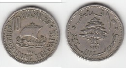 **** LIBAN - LEBANON - 10 PIASTRES 1961 **** EN ACHAT IMMEDIAT !!! - Liban