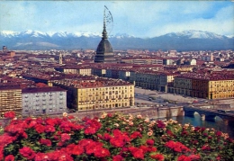 Torino - Panorama - Piazza Vittorio Veneto E Mole Antoneliana - 353 - Formato Grande  Viaggiata - Panoramic Views