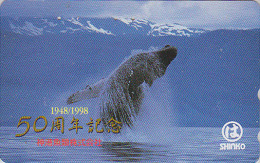 RARE Télécarte Japon - ANIMAL - BALEINE - WHALE Japan Phonecard - WAL Telefonkarte - BALLENA - 314 - Dolphins