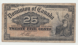 Dominion Of Canada 25 Cents 1-2- 1900 "aF" Pick 9b 9 B - Canada