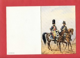 Gendarmerie C - Gendarme Départemental Et Gendarme De La Seine à Cheval 1840 - Fusil Bicorne Passepoil - Polizei