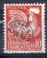 PREOBLITERE: 40c Rouge-brun"Coq Gaulois" N° Préo 121** - 1953-1960