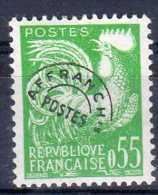 PREOBLITERE: 55c Vert-jaune "Coq Gaulois" N° Préo 122** - 1953-1960