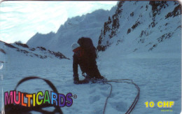 SUISSE PREPAID MULTICARDS CLUMBING IN HIGH MOUNTAIN ESCALADE HAUTE MONTAGNE 10 CHF UT - Montagnes